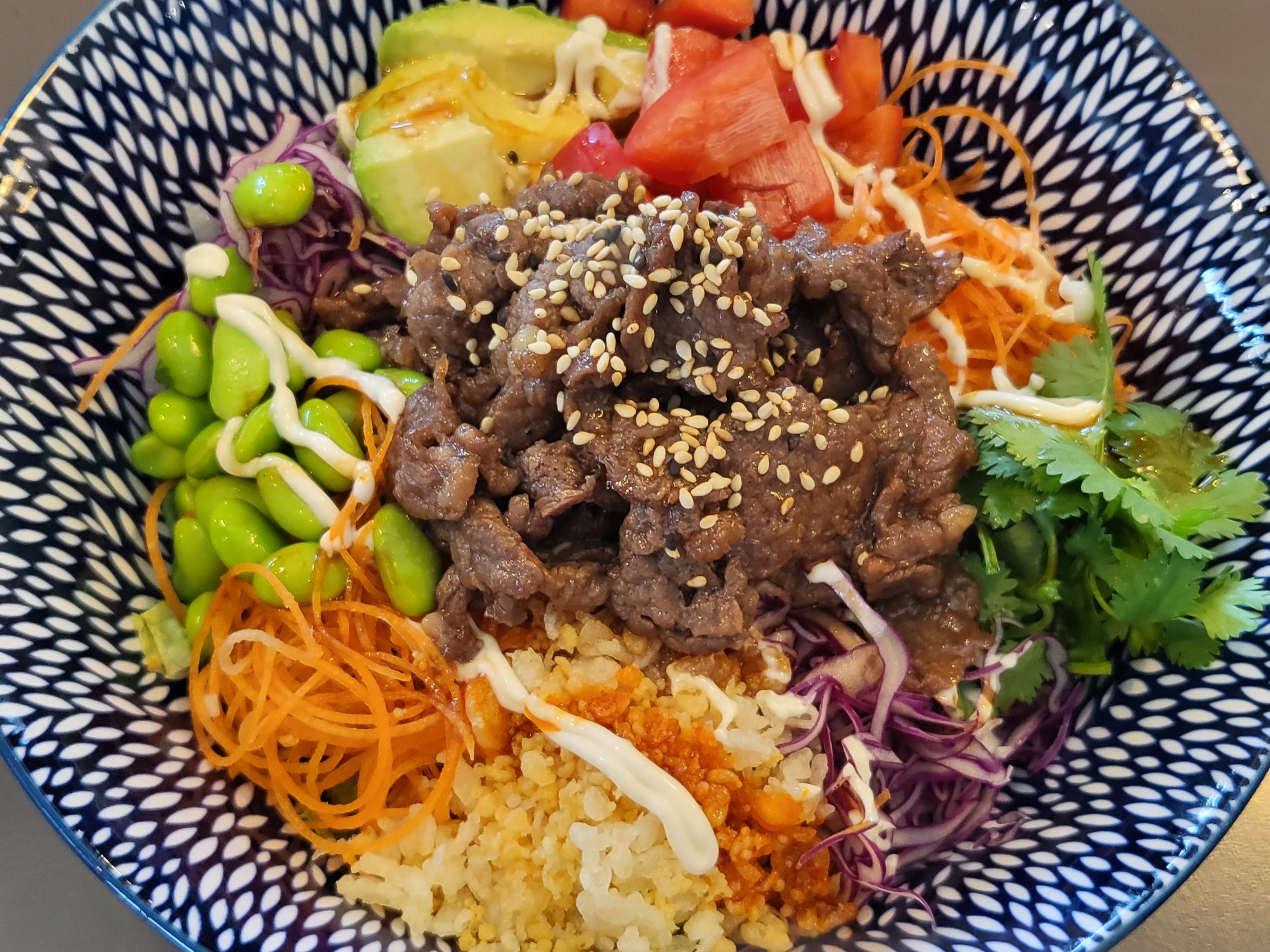 Salade poké au barbecue coréen (boeuf) / Korean Barbeque Poke Salad (Beef)